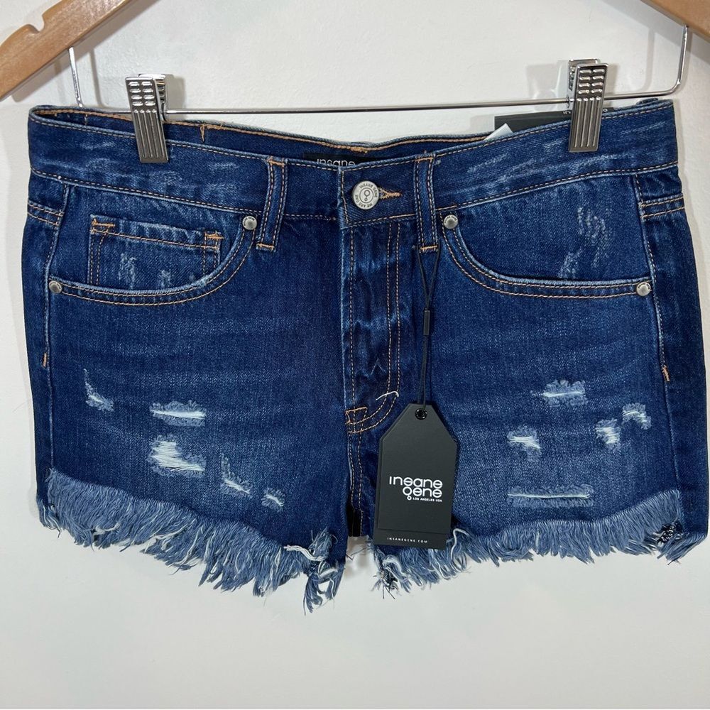 NWT Insane Gene High Waist Long Frayed Shorts 1 | Size S